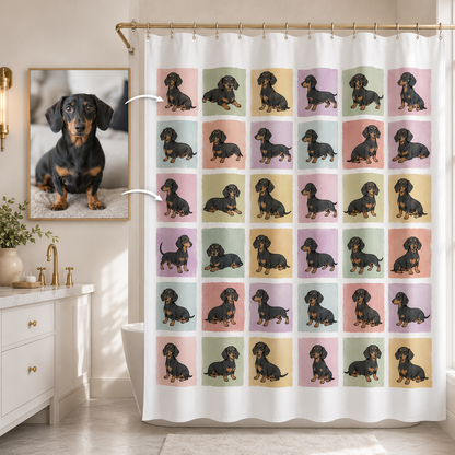 Custom Photo Dog Shower Curtain | Gift For Dog Lovers