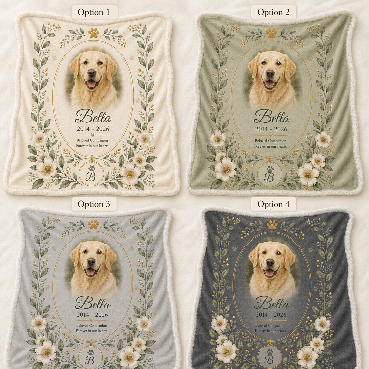 Custom Photo Dog Memorial Blanket | Personalized Dog Lovers Gifts | Gift For Dog Lovers TOM99