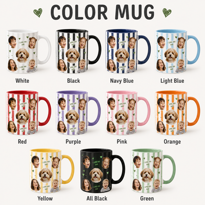 Custom Photo Dog Dad Mug, Personalized Mug Mug For Husband Dad Grandfather TOM99