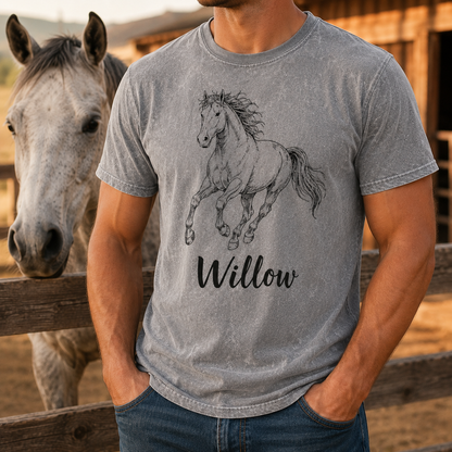 Custom Photo Horse Wash T-Shirt | Personalized Horse Lover Shirt | Gift For Horse Lovers TOM99