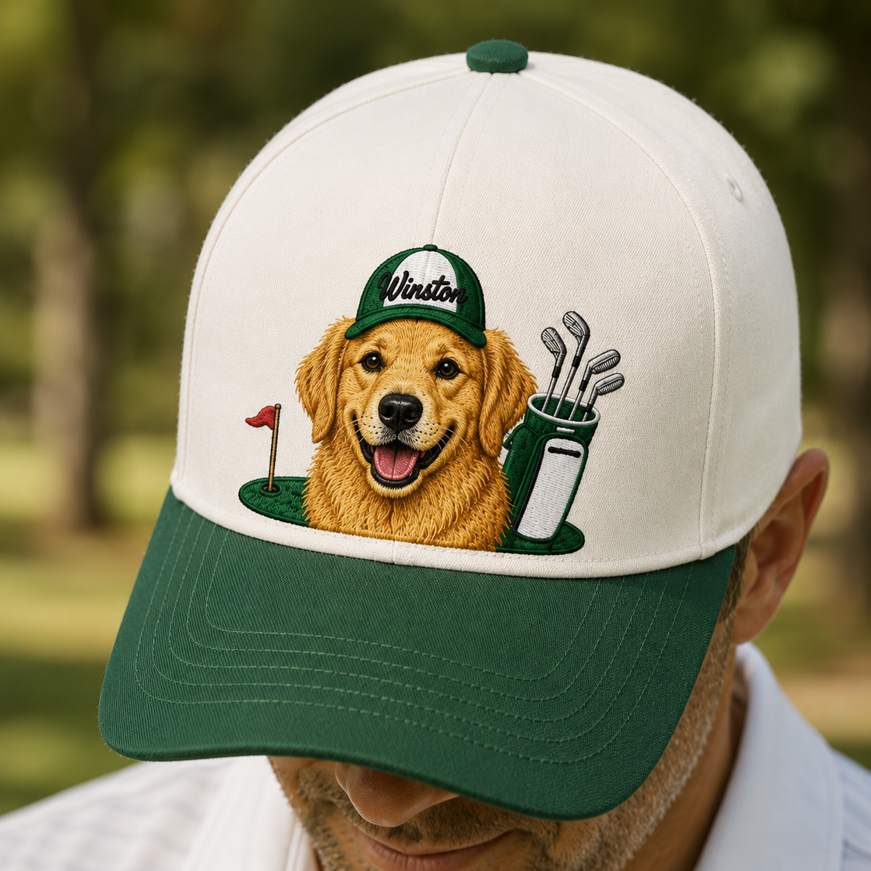 Custom Dog Golf Embroidered Hat, Personalized Pet Memorial Hat, Dog Dad Gift THUC99