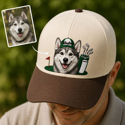 Custom Dog Golf Embroidered Hat, Personalized Pet Memorial Hat, Dog Dad Gift THUC99