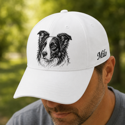 Custom Dog Memorial Hat, Embroidered Pet Face Hat, Personalized Dog Dad Gift THUC99