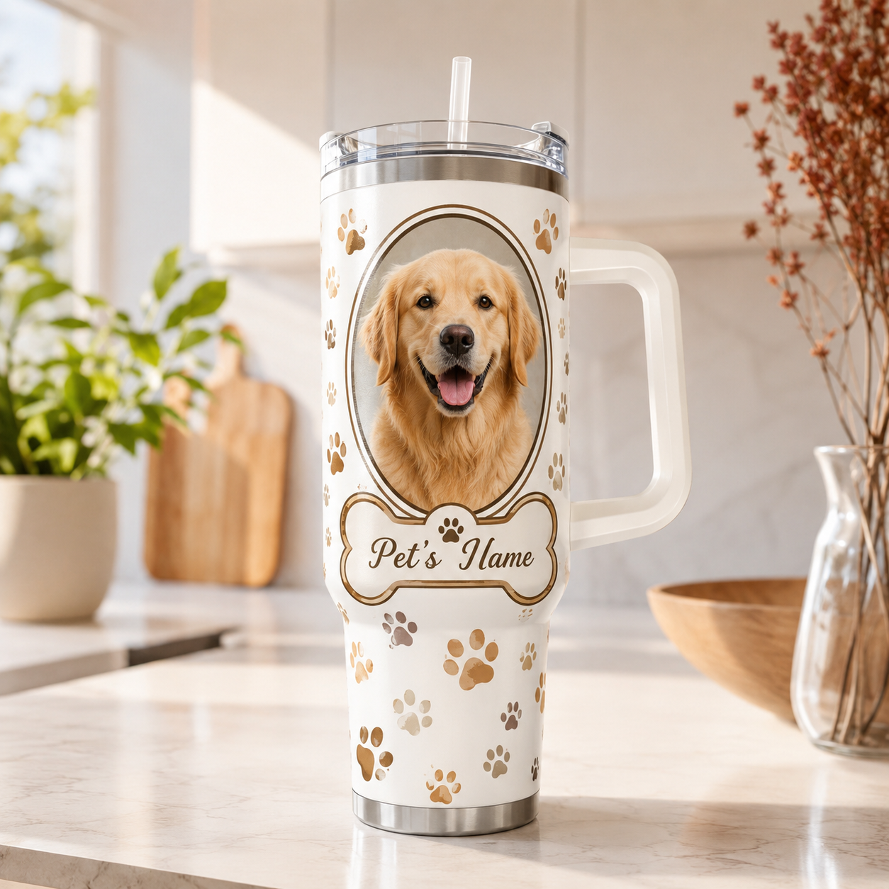 Custom Photo Dog 40oz Tumbler