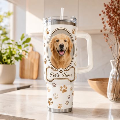 Custom Photo Dog 40oz Tumbler