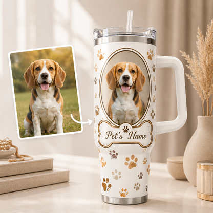 Custom Photo Dog 40oz Tumbler