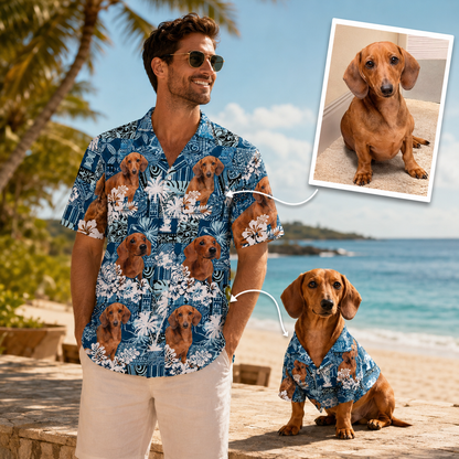 Custom Photo Dog Hawaiian Shirt, Personalized Hawaiian Shirt, Dog Lover Vacation Gift For Dog