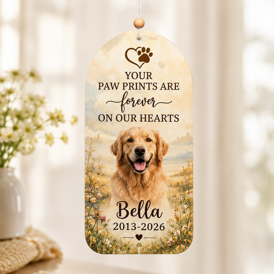 Custom Photo Dog Memory Wind Chime | Personalized Dog Lovers Gifts | Gift For Dog Lovers TOM99
