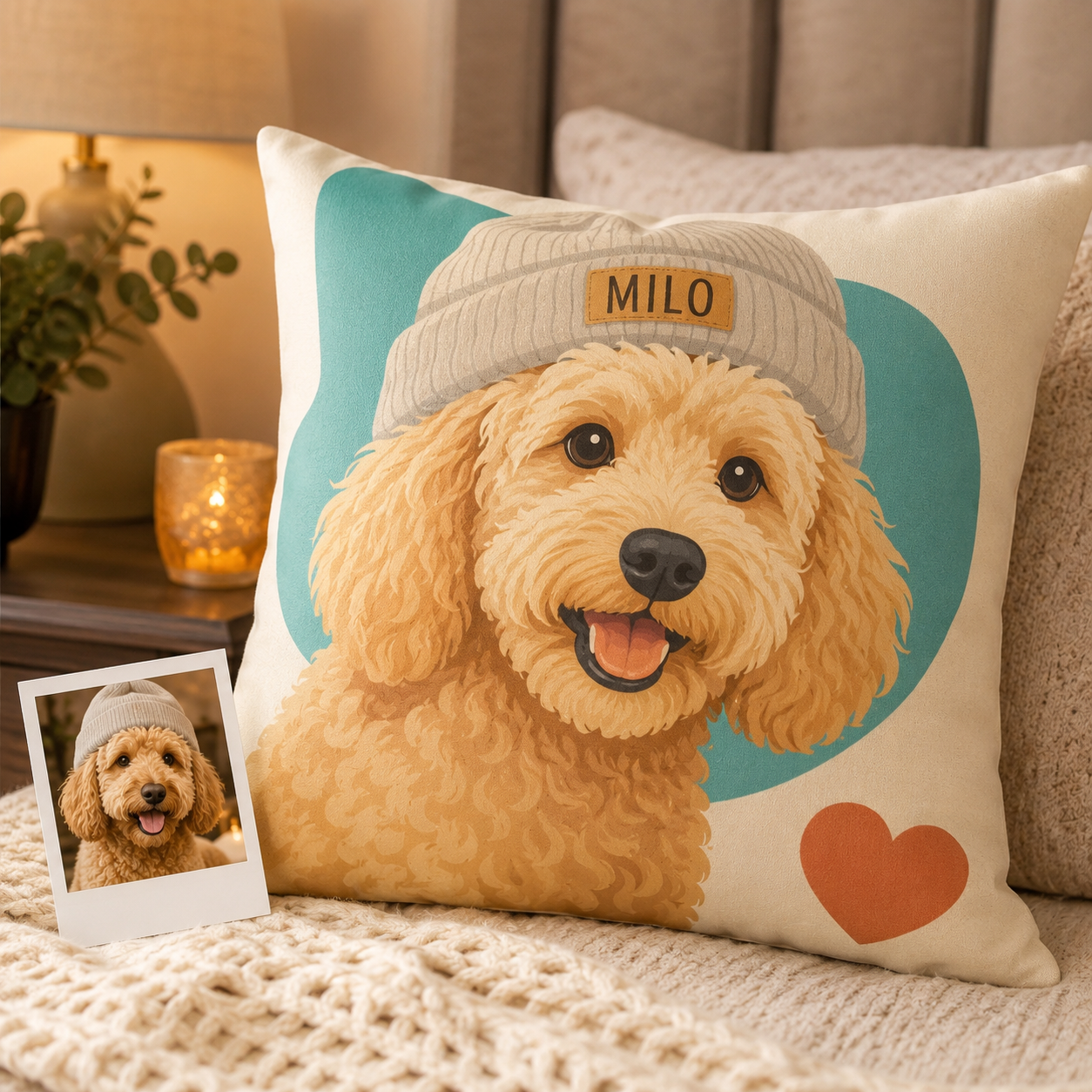 Custom Photo Dog Pillow | Gift For Dog Lovers | Personalized Dog Decor TOM99