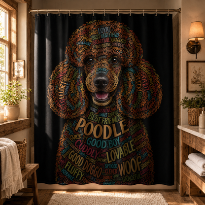 Custom Photo Dog Shower Curtain | Gift For Dog Lovers