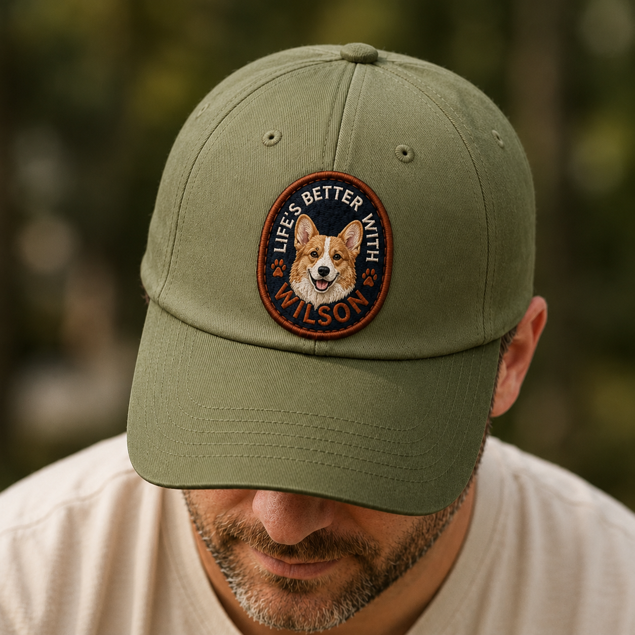 Custom Dog Face Embroidered Hat, Custom Embroidered Pet Portrait Hat | Gift For Dog Lover Pa99