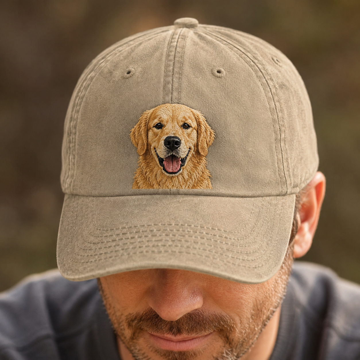 Personalized Pet Face Embroidered Hat, Custom Dog Photo Cap, Gift For Dog Mom THUC99
