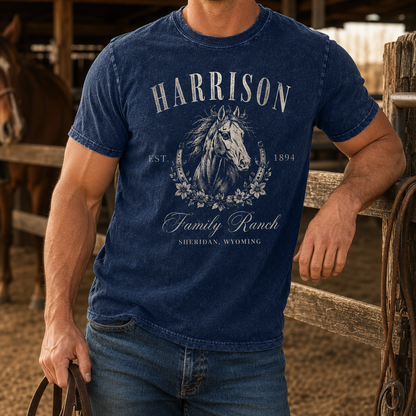 Custom Photo White Horse Wash T-Shirt | Personalized Horse Lover Shirt | Gift For Horse Lovers TOM99