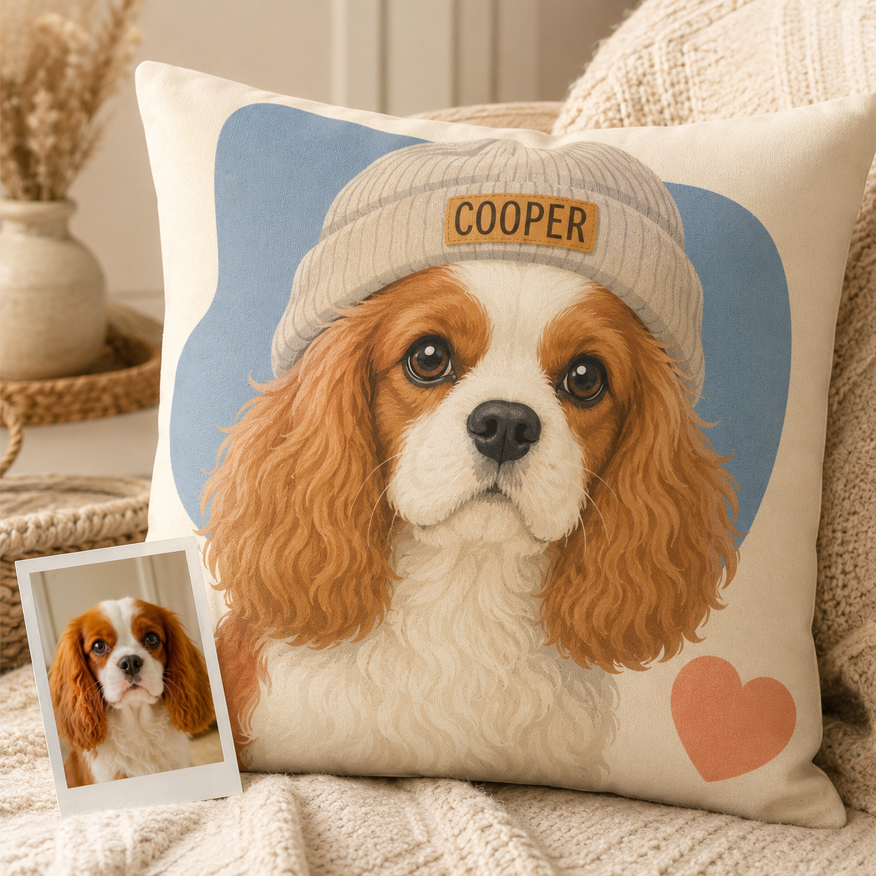 Custom Photo Dog Pillow | Gift For Dog Lovers | Personalized Dog Decor TOM99