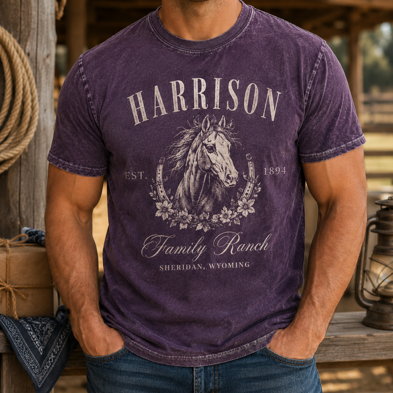 Custom Photo White Horse Wash T-Shirt | Personalized Horse Lover Shirt | Gift For Horse Lovers TOM99