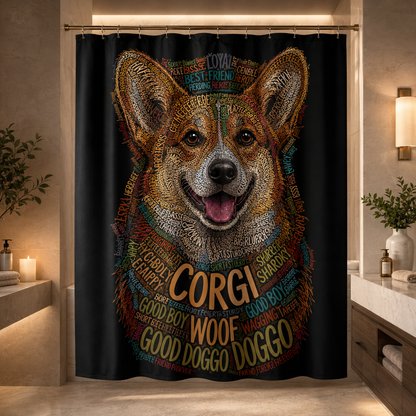 Custom Photo Dog Shower Curtain | Gift For Dog Lovers