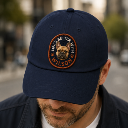 Custom Dog Face Embroidered Hat, Custom Embroidered Pet Portrait Hat | Gift For Dog Lover Pa99