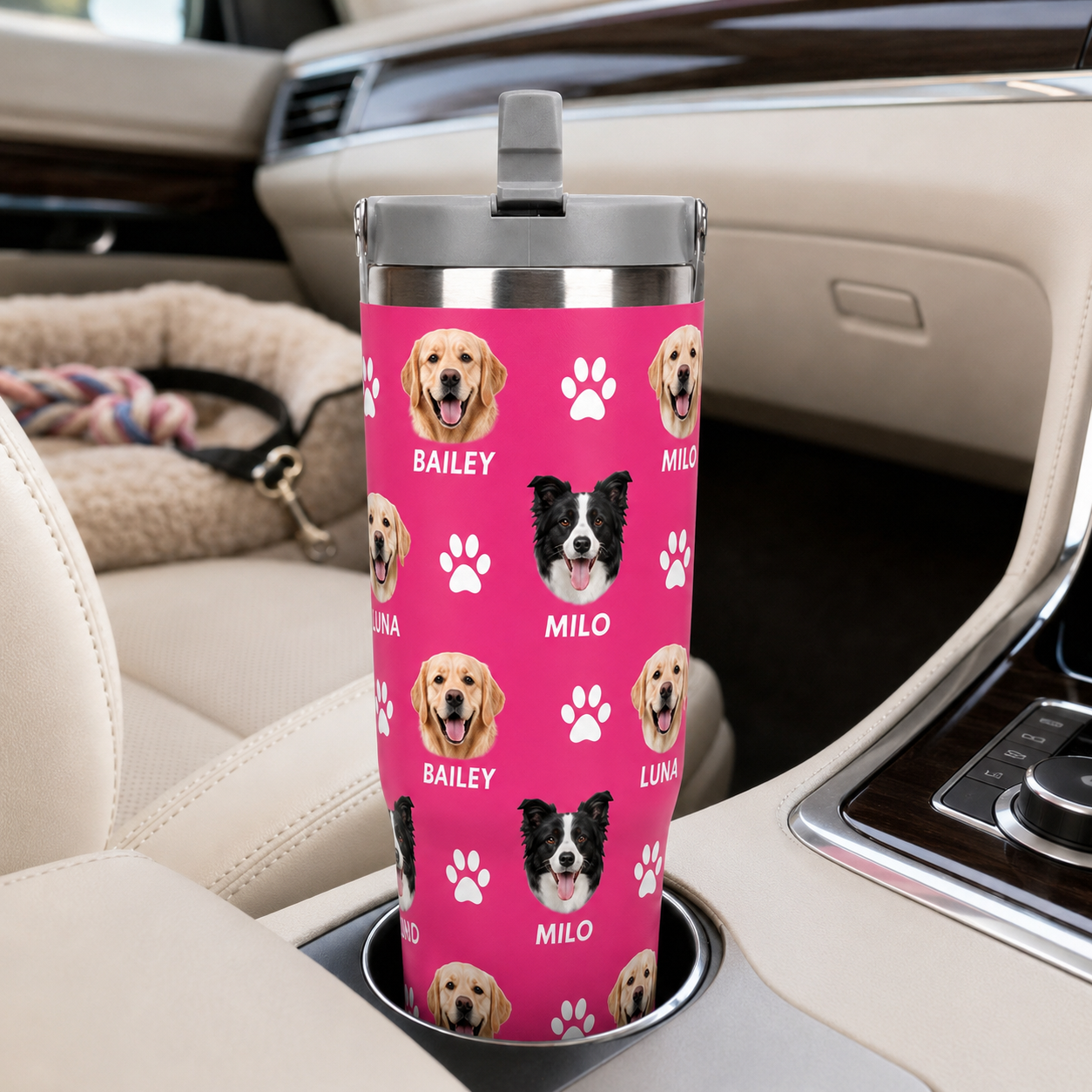 Custom Photo Dog 30oz Tumbler | Gift For Dog Lovers | Pet Lover Gifts TOM99