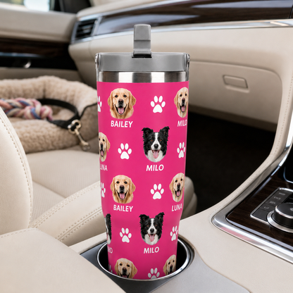 Custom Photo Dog 30oz Tumbler | Gift For Dog Lovers | Pet Lover Gifts TOM99