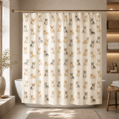 Custom Photo Dog Shower Curtain | Gift For Dog Lovers