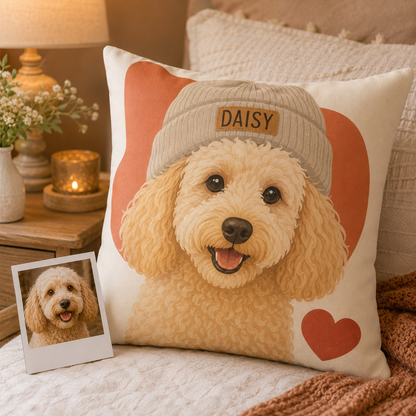 Custom Photo Dog Pillow | Gift For Dog Lovers | Personalized Dog Decor TOM99
