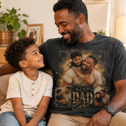 Custom Photo Best Dad Wash T-Shirt, Personalized Dad Gifts | Gift For Dad TOM99