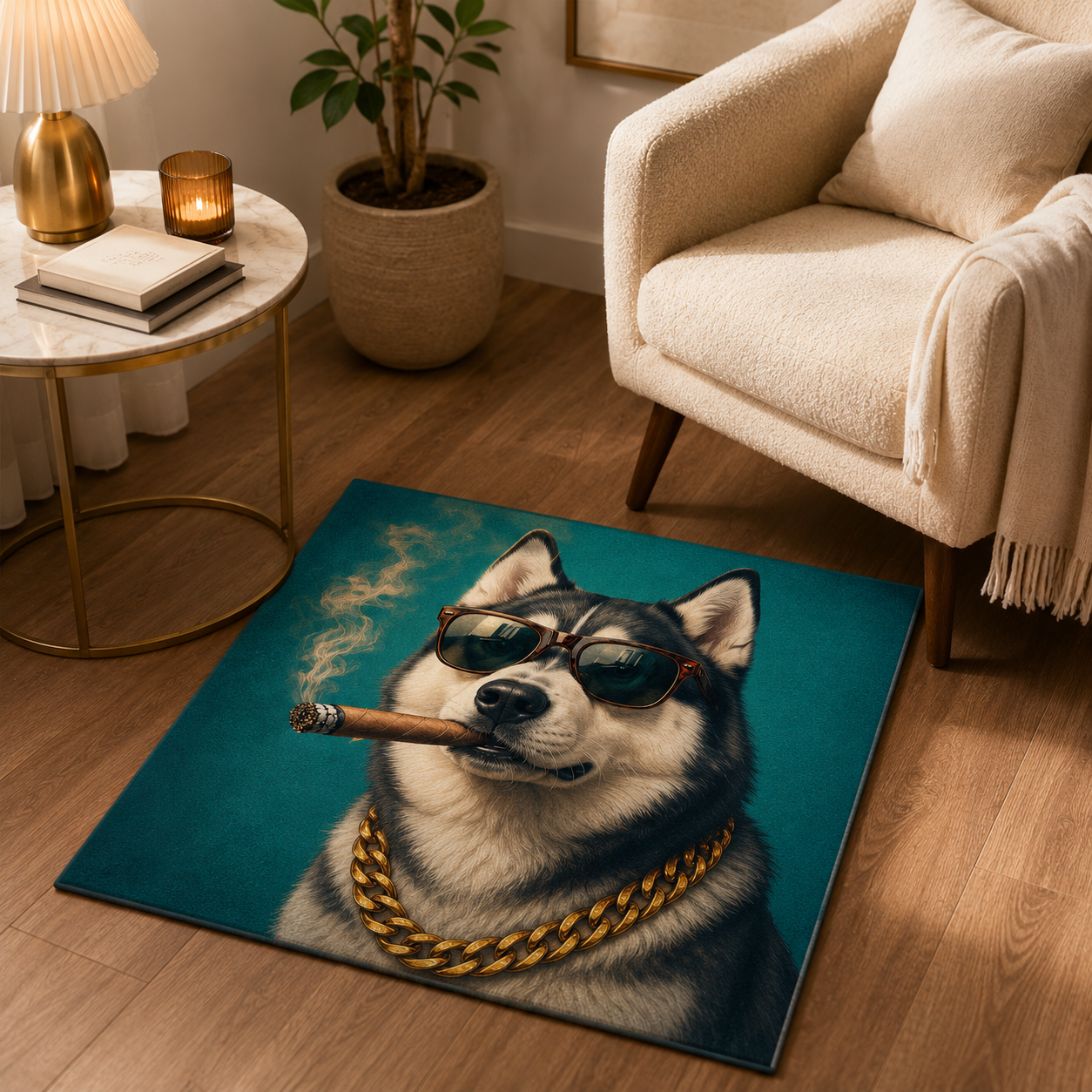 Custom Photo Dog Area Rug | Gift For Dog Lovers