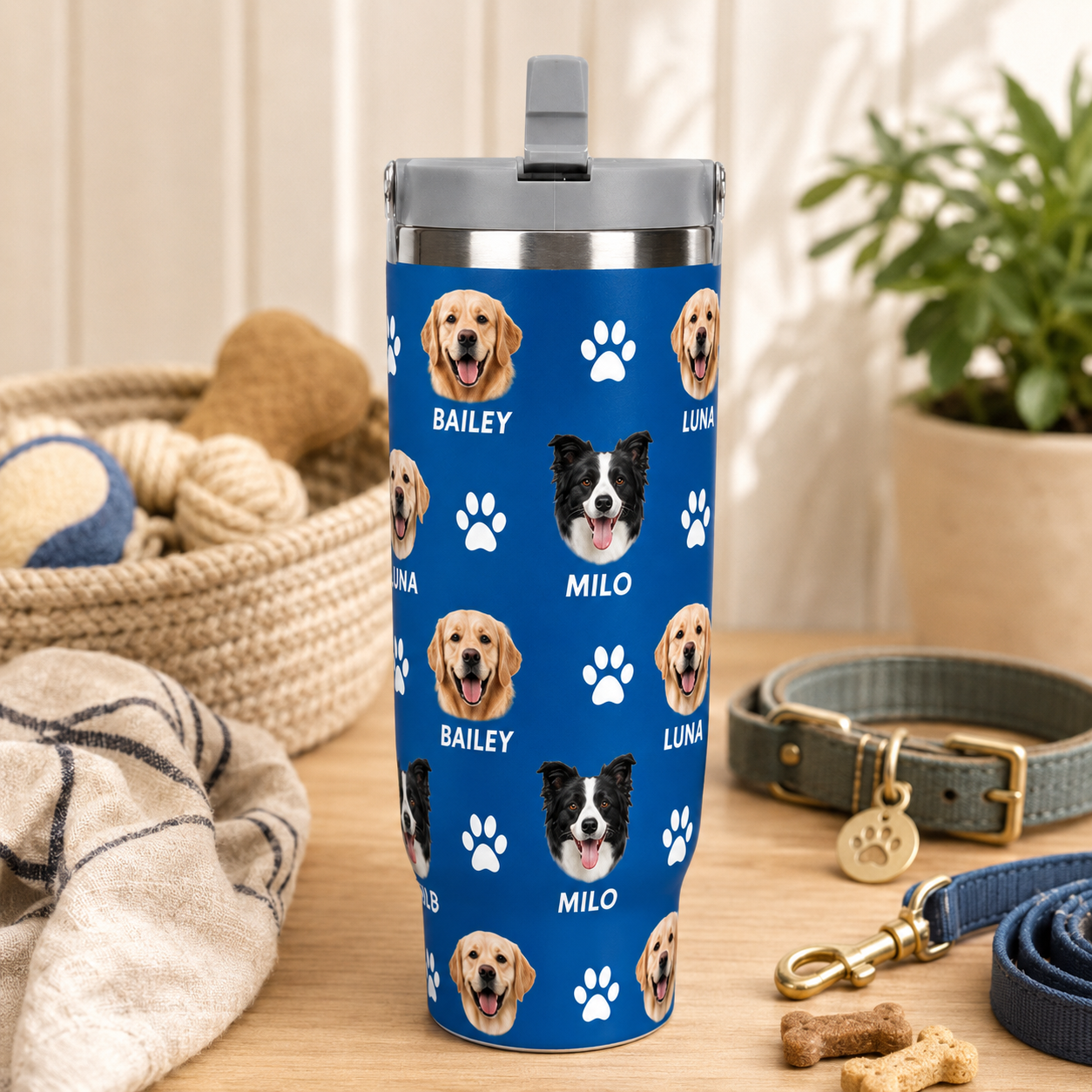 Custom Photo Dog 30oz Tumbler | Gift For Dog Lovers | Pet Lover Gifts TOM99
