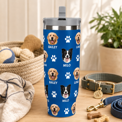 Custom Photo Dog 30oz Tumbler | Gift For Dog Lovers | Pet Lover Gifts TOM99