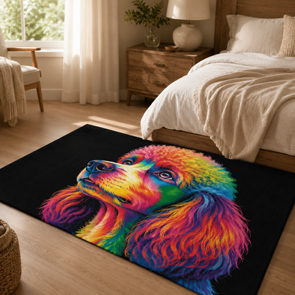 Custom Photo Colorful Dog Area Rug | Gift For Dog Lovers