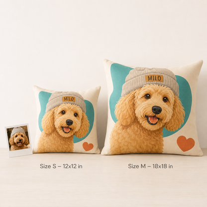 Custom Photo Dog Pillow | Gift For Dog Lovers | Personalized Dog Decor TOM99