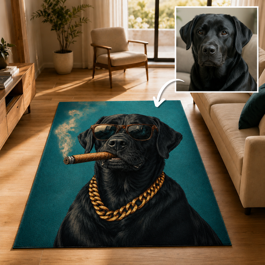 Custom Photo Dog Area Rug | Gift For Dog Lovers