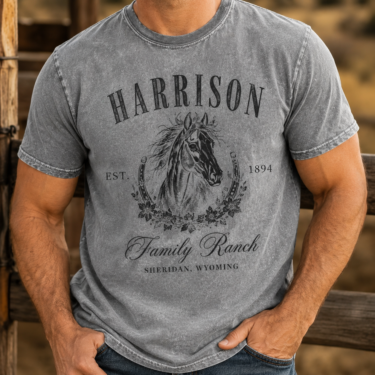 Custom Photo White Horse Wash T-Shirt | Personalized Horse Lover Shirt | Gift For Horse Lovers TOM99