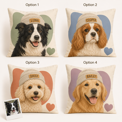 Custom Photo Dog Pillow | Gift For Dog Lovers | Personalized Dog Decor TOM99