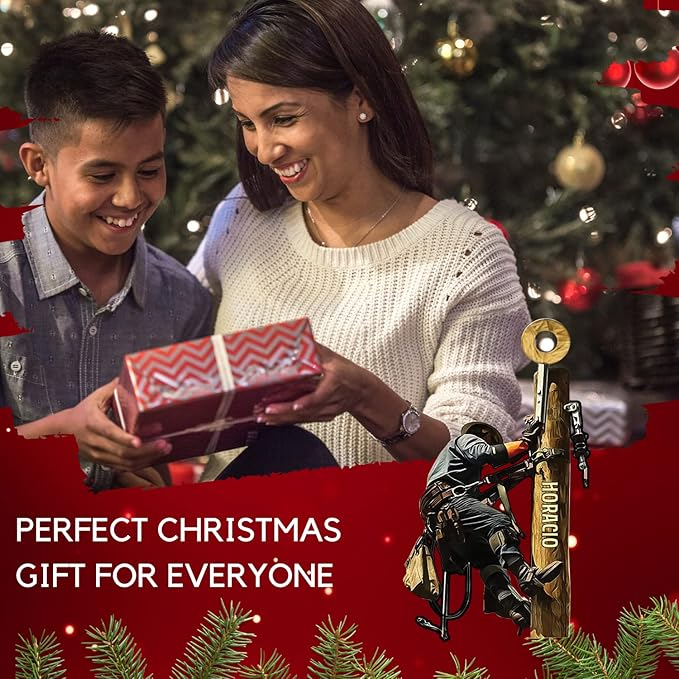 Custom Name Lineman Christmas Ornament