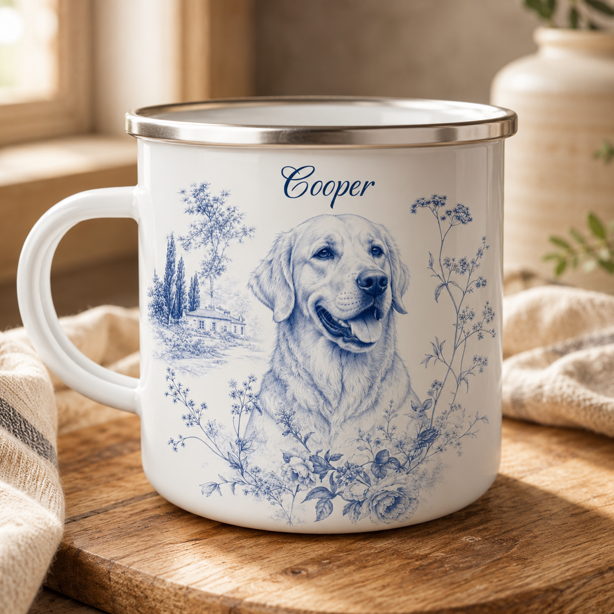 Custom Photo Dog Camping Mug | Gift For Dog Lovers Pa99