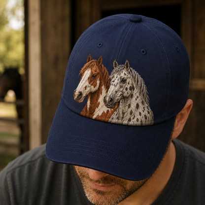 Custom Photo Horse Embroidered Hat  | Gift For Horse Lover Pa99