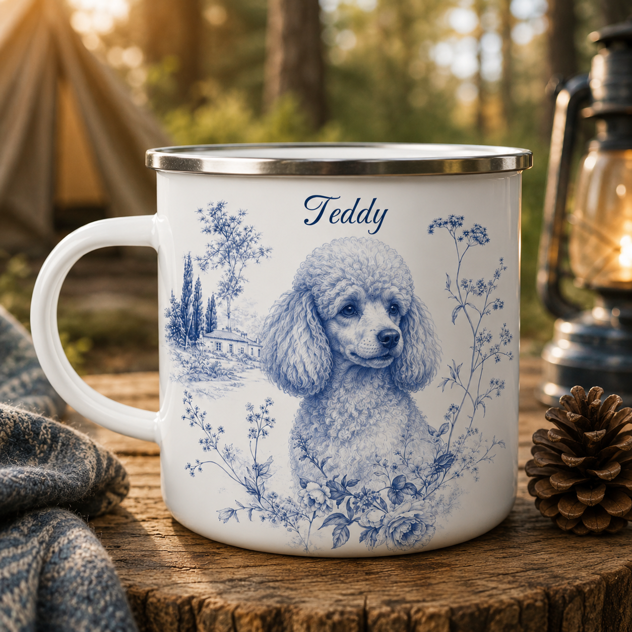 Custom Photo Dog Camping Mug | Gift For Dog Lovers Pa99