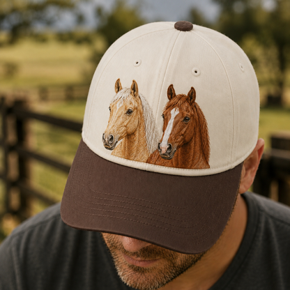 Custom Photo Horse Embroidered Hat  | Gift For Horse Lover Pa99