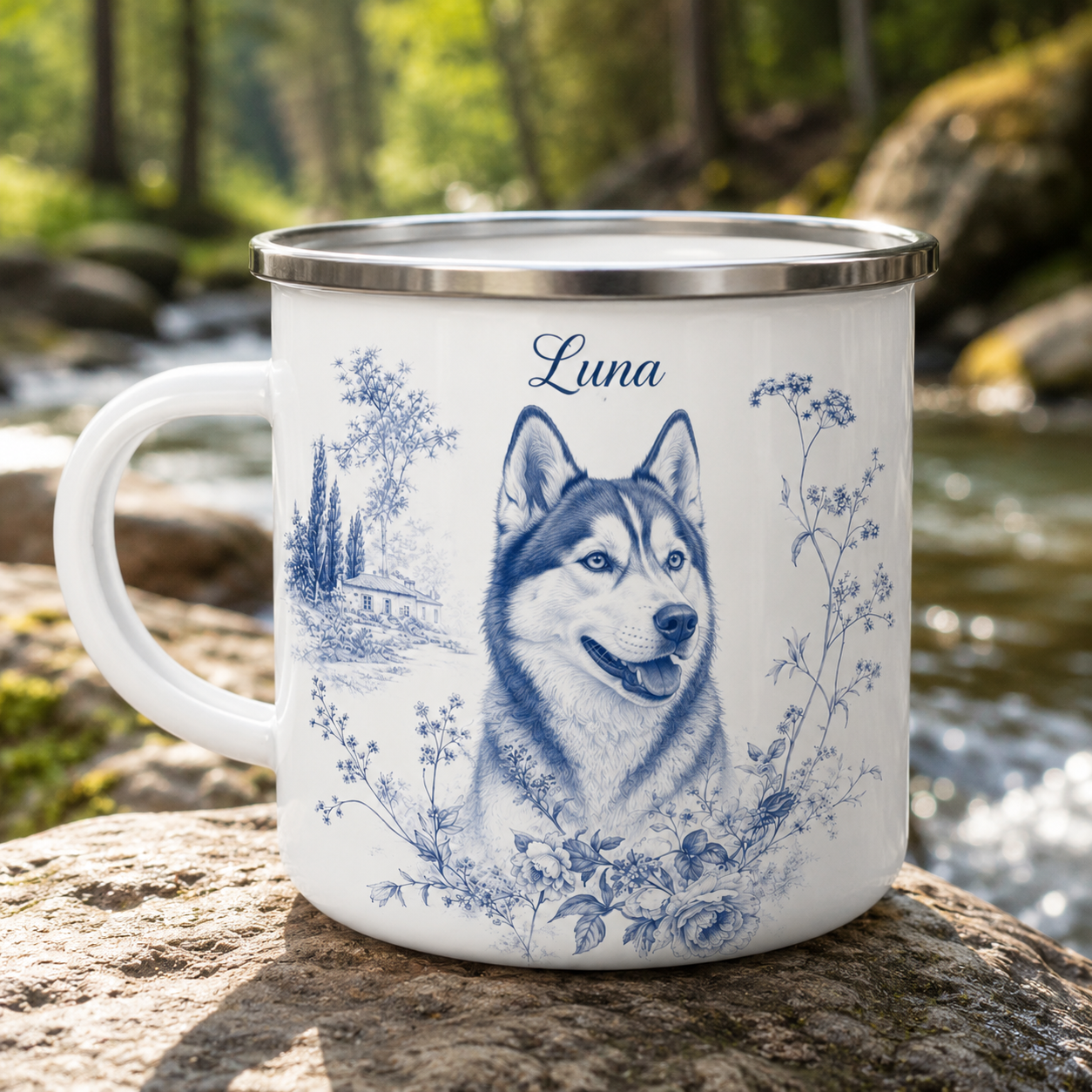 Custom Photo Dog Camping Mug | Gift For Dog Lovers Pa99