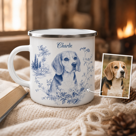 Custom Photo Dog Camping Mug | Gift For Dog Lovers Pa99