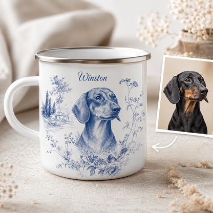 Custom Photo Dog Camping Mug | Gift For Dog Lovers Pa99