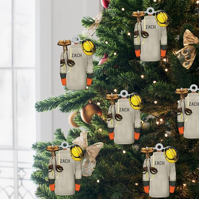 Custom Name Lineman Uniform Christmas Ornament