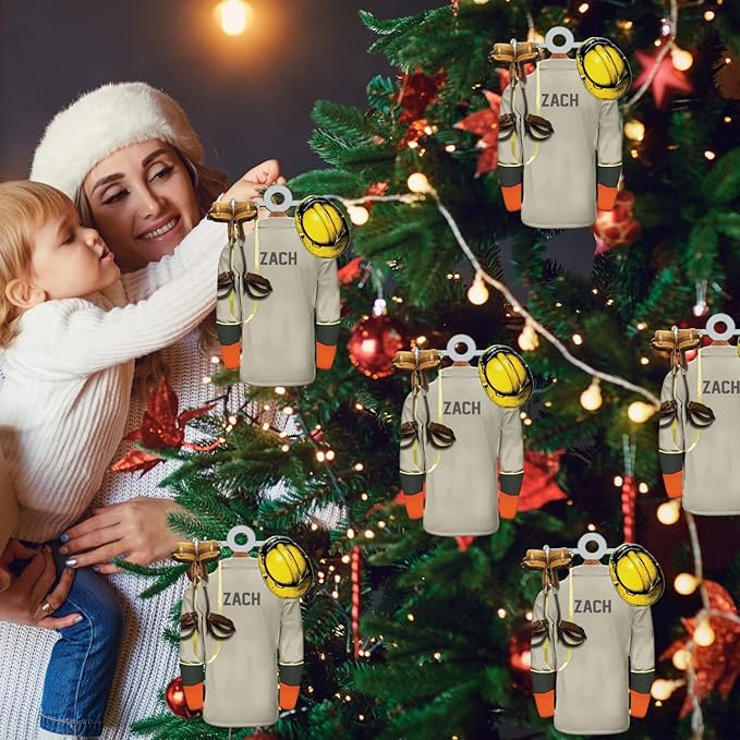 Custom Name Lineman Uniform Christmas Ornament