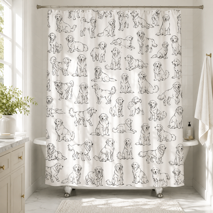 Custom Photo Dog Shower Curtain | Gift For Dog Lovers