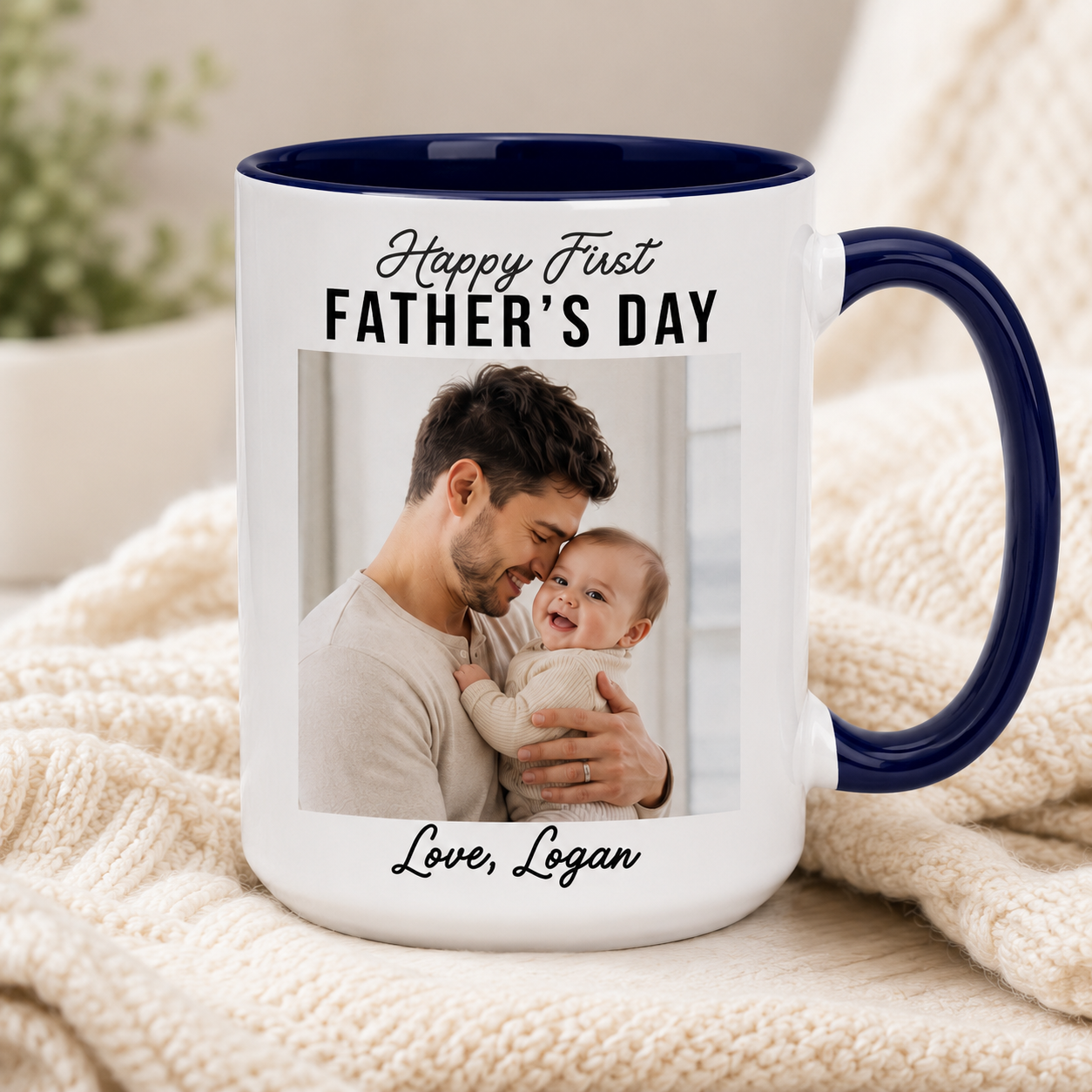 Custom Photo Become My Daddy Mug, Personalized Mug Mug For Husband Dad Grandfather TOM99