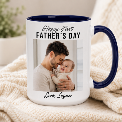Custom Photo Become My Daddy Mug, Personalized Mug Mug For Husband Dad Grandfather TOM99