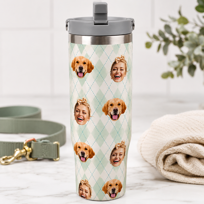 Custom Photo Dog 30oz Tumbler | Gift For Dog Lovers | Pet Lover Gifts TOM99