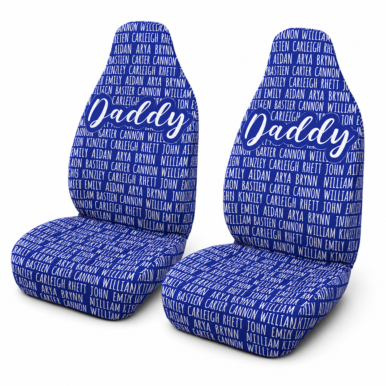Personalized Daddy Portrait Car Seat Cover, Custom Dad Seat Protector, Gift For Dad TOM99