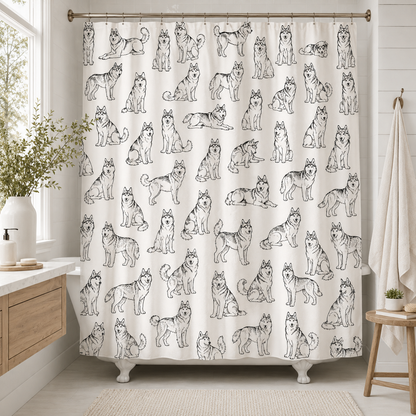 Custom Photo Dog Shower Curtain | Gift For Dog Lovers